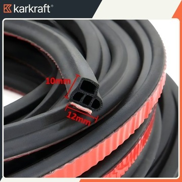 KARKRAFT ПРОКЛАДКА ЗАЩИТА КРОМКИ АВТОМОБИЛЬНОЙ ДВЕРИ 5М САМОКЛЕЙКАЯ