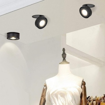 Светодиодный потолочный точечный светильник Dr.lazy, черный, 12 Вт, 10 х 3,5 см