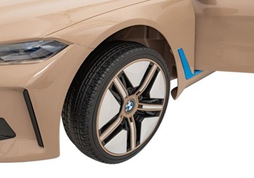 Детский автомобиль на аккумуляторе BMW i4, Золото + Бесплатный Старт + EVA + Экокожа