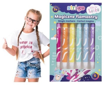 STRIGO MAGICZNE FLAMASTRY 6 kol Hejka tu Lenka