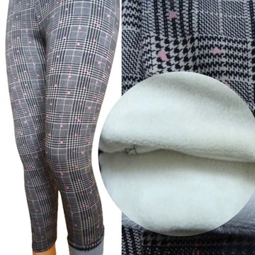 Legginsy ocieplane dziewczęce THERMO polar futerkiem GETRY SR 122-128