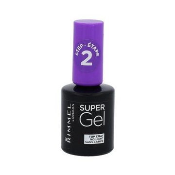 Rimmel London Super Gel Top Coat 12 ml dla kobiet Lakier do paznokci