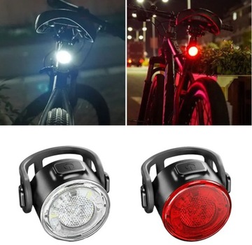 ВЕЛОСИПЕДНАЯ ЛАМПА ПЕРЕДНЯЯ + ЗАДНЯЯ ПОДСВЕТКА ВЕЛОСИПЕДА СВЕТОДИОДНЫЙ ФОНАРЬ USB-СВЕТ