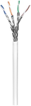 Kabel sieciowy LAN kat.6 S/FTP biały 305 m