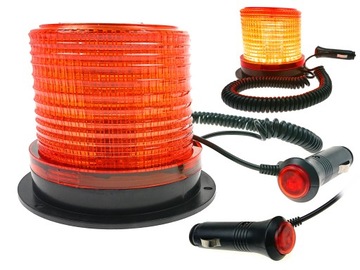 KOGUT LAMPA OSTRZEGAWCZA 12V 24V LED STROBO MAGNES