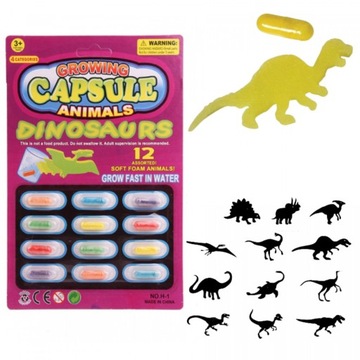 KAPSUŁKI ROSNĄCE W WODZIE MAGICZNE DINOZAUR
