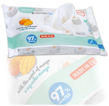 NAWILŻANY PAPIER TOALETOWY PACHNĄCY MANGO 50 szt