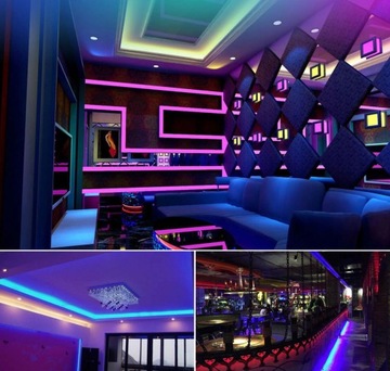 СВЕТОДИОДНАЯ ЛЕНТА SMD ВОДОНЕПРОНИЦАЕМАЯ 5M RGB ЦВЕТНАЯ + IP44 ПУЛЬТ ДИСТАНЦИОННОГО УПРАВЛЕНИЯ