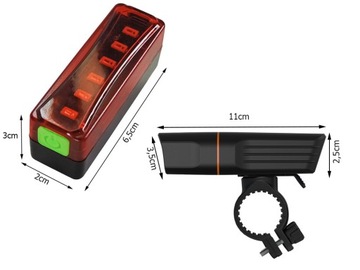 ВЕЛОСИПЕДНЫЙ ФОНАРЬ ПЕРЕДНИЙ ЗАДНИЙ ВЕЛОСИПЕД НАБОР LED USB НАБОР СИЛЬНОГО СВЕТА