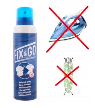 USUWANIE ZAGNIECEŃ ŻELAZKO W SPRAYU BEZ PRASOWANIA