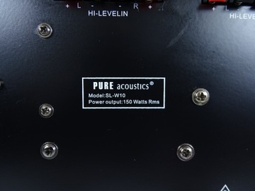 ГАРАНТИЯ НА АКТИВНЫЙ САБВУФЕР PURE ACOUSTICS SLW10