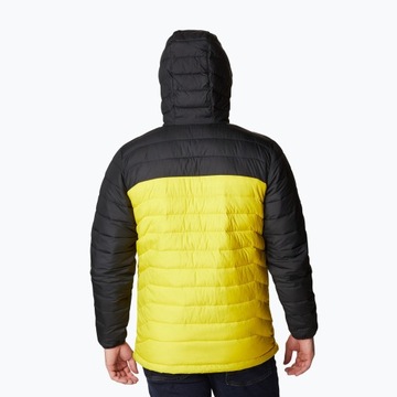 Kurtka puchowa męska Columbia Powder Lite Hooded czarno-żółta 1693931 L