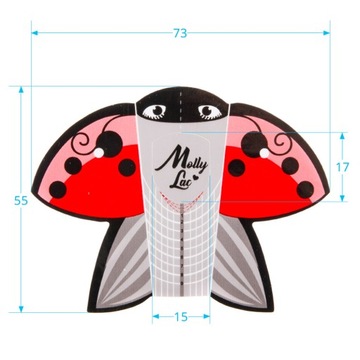 500 ШАБЛОНОВ НОГТЕЙ в форме божьей коровки, биедронка