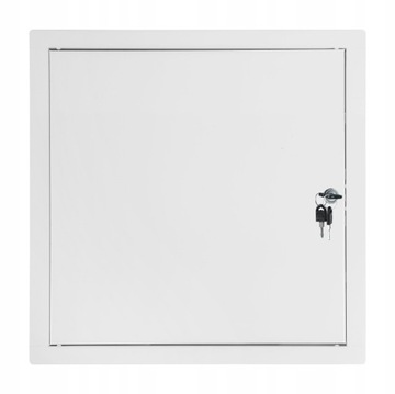 Drzwiczki rewizyjne metalowe BIAŁE zamek 60x60 klucz