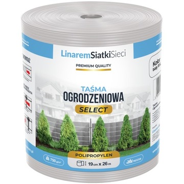 TAŚMA OGRODZENIOWA PREMIUM 1,2mm POLIPROPYLEN 19x26m NA OGRODZENIE BIAŁA