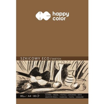 Blok rysunkowy ECO A4 80ark. 80g HAPPY COLOR