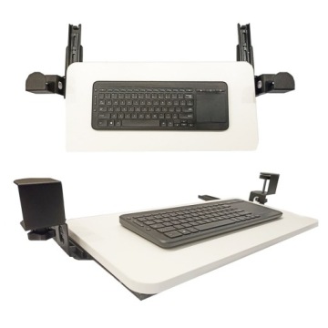 PÓŁKA POD KLAWIATURĘ SZUFLADA PODSTAWKA WYSUWANA ZACISKOWA NA BIURKO BIAŁA