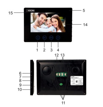Видеодомофон Видеодомофон Крыша Калитка+Ворота LCD 7'' ORNO
