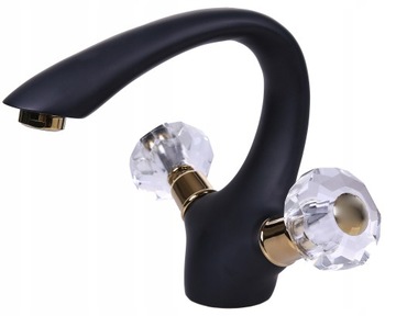 BATERIA UMYWALKOWA RETRO ROYAL CZARNA MAT SZKŁO