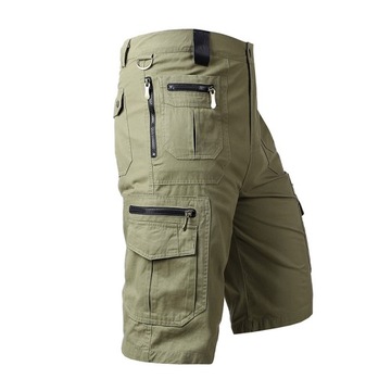 Men's Summer Knee Length Cargo Shorts Military Cam