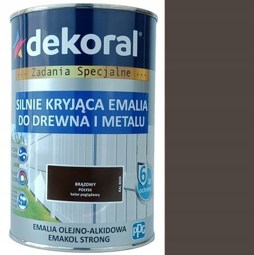 EMAKOL DO DREWNA I METALU BRĄZOWY POŁYSK 0,9L