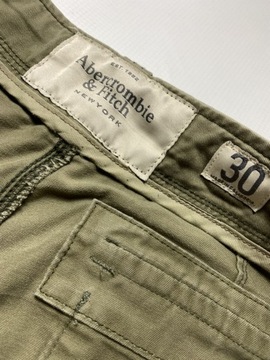 Abercrombie & Fitch A F oryginalne SPODENKI/ BOJÓWKI khaki 6kieszeni W 30