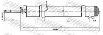 12658719F FEBEST TLUMIČ PŘEDNÍ HYUNDAI GRANDEUR 99 1998-