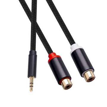 Кабель 3,5 мм с двойным разъемом RCA «папа-мама»
