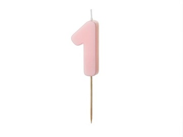 Świeczka PD 1 różowa 5,5 cm