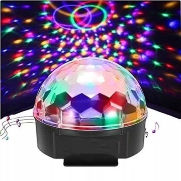 DISCO LED RGB BALL ДИСКОПРОЕКТОР + ПУЛЬТ ДИСТАНЦИОННОГО УПРАВЛЕНИЯ