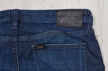 LEE MALONE SLIM JEANS spodnie męskie granatowe PREMIUM 33/32 pas 86