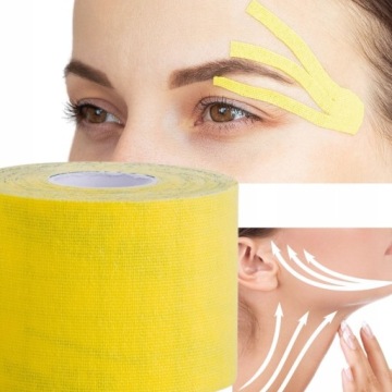 Лента для эстетического тейпирования бюста для подтяжки лица Light Touch Yellow