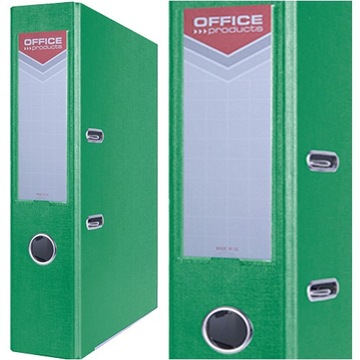 SEGREGATOR A4/75mm OFFICE PRODUCTS Z DŹWIGNIĄ PP ZIELONY