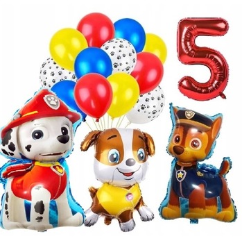 BALONY ZESTAW na urodziny 5 LAT PAW PSI PATROL