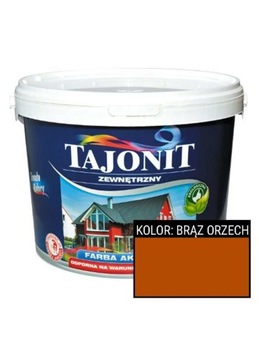 TAJONIT - akrylowa farba zewnętrzna BRĄZ ORZECH 1l