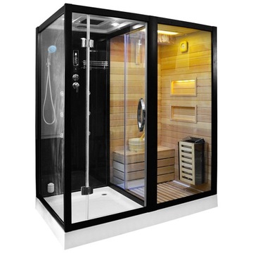 KABINA PRYSZNICOWA + SAUNA SUCHA I PAROWA TRIO 180X110X223CM