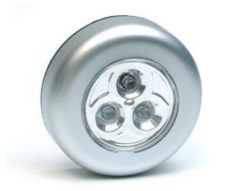 LAMPKA 3 LED SAMOPRZYLEPNA DOTYKOWA NA BATERIE