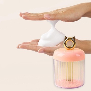 2xручная пузырьковая чашка для мытья лица, портативная прозрачная чашка