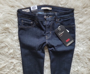 granatowe LEVI'S 711 Skinny W26 L32 26x32 _PREMIUM