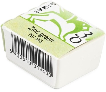 AKWARELE EXTRA RENESANS 1,5ml KOSTKA 30 ZIELEŃ CYNKOWA