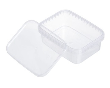 ПРЯМОУГОЛЬНЫЙ ПЛАСТИКОВЫЙ КОНТЕЙНЕР ВЕДРО 280 МЛ ПП