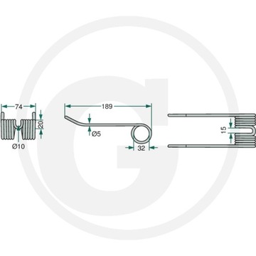 Палец подборщика NEW HOLLAND BALER 276 370 376