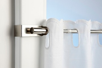 ЛАТУННЫЙ мини-выдвижной карниз Телескопическая ревность 100% металл 75-125 см