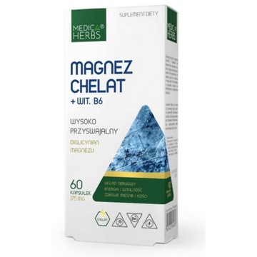 MAGNEZ CHELAT WIT B6 175MG 60KAPS MEDICA HERBS