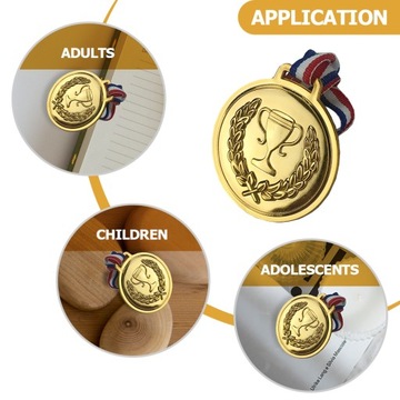 10 шт. Наградная лента для вечеринок, золотые медали за