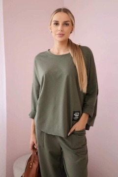 Хлопковая толстовка плюс негабаритные брюки итальянская мода