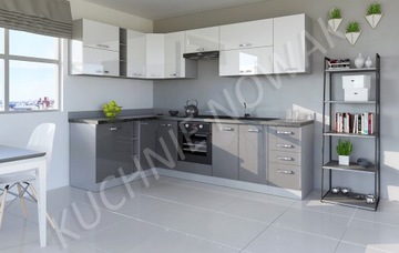 Кухонная мебель Torino I/ Bianka/ Grey Gloss Mdf