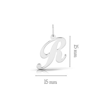 SREBRNA ZAWIESZKA NA ŁAŃCUSZEK WISIOREK LITERKA R OZDOBNA 925 LITERA