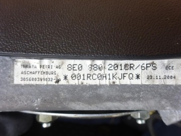 AUDI A3 8P A4 B6 8E A6 C5 AIRBAG ULOŽENÍ VZDUCHOVÁ ŘIDIČE 8E0880201CR