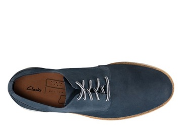 CLARKS Półbuty męskie Fairford Run granatowe skórzane 41